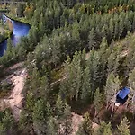샬레 Lapland Riverside 1 Vadelma, Yllaes, Tiny With Sauna, Fireplace, Terrace, Bbq, Wifi, Ski, Fishing, Pets Ok