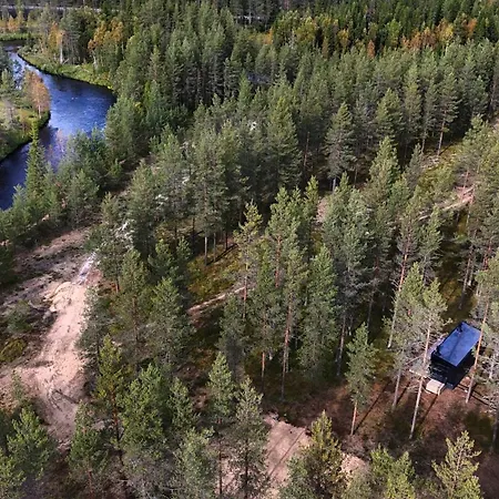 木屋 Lapland Riverside 1 Vadelma, Yllaes, Tiny With Sauna, Fireplace, Terrace, Bbq, Wifi, Ski, Fishing, Pets Ok