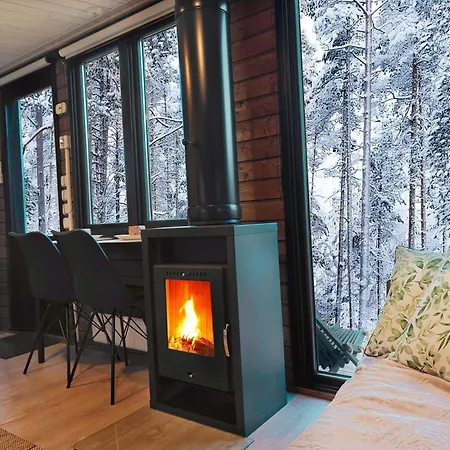 Lapland Riverside 1 Vadelma, Yllaes, Tiny With Sauna, Fireplace, Terrace, Bbq, Wifi, Ski, Fishing, Pets Ok 샬레